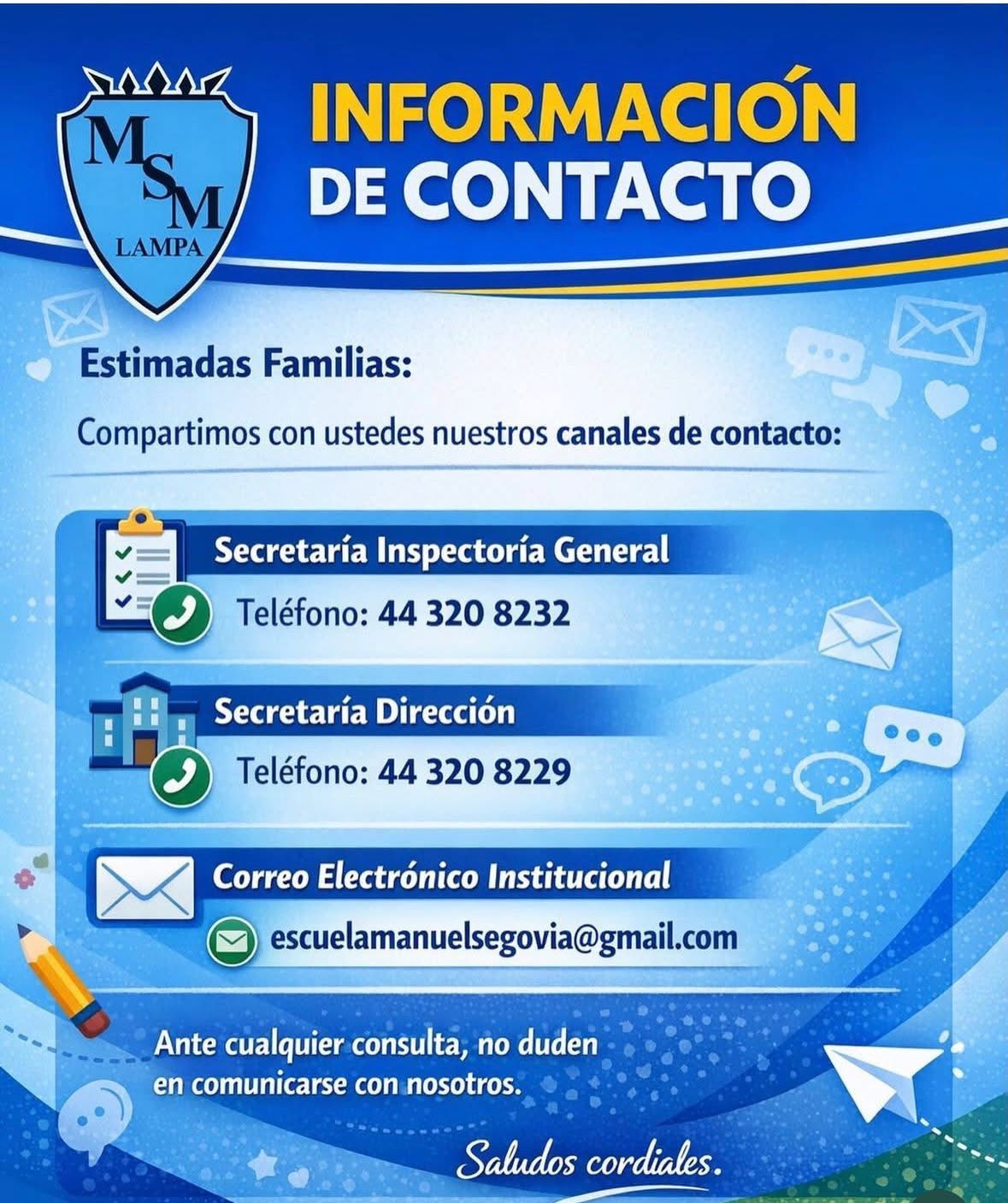informacion de contacto